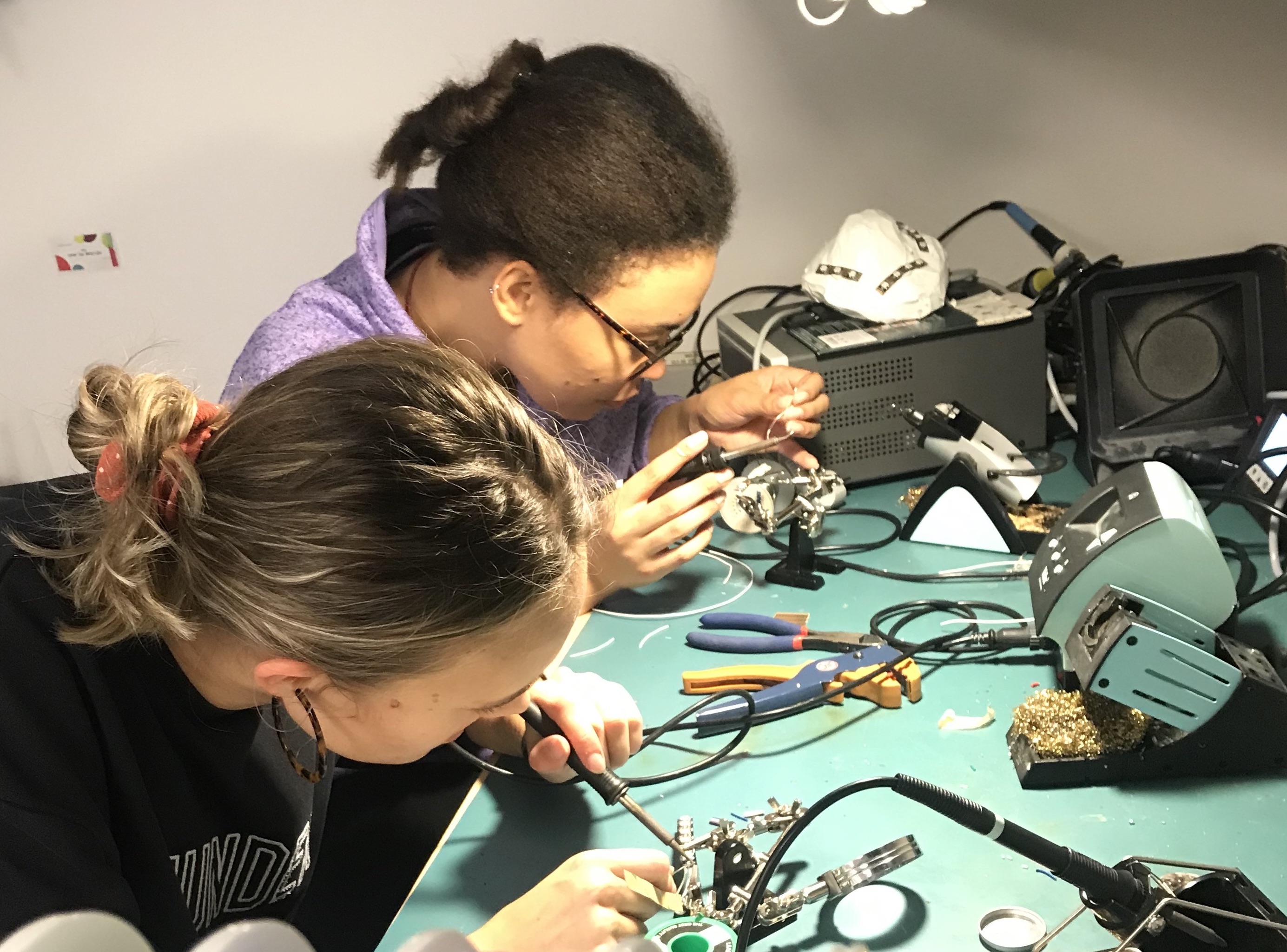Soldering the ligths